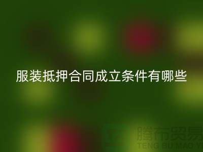 服装抵押合同成立条件有哪些规定和要求@星空体育(中国)官方网站STAR SPORTS库存布料厂家