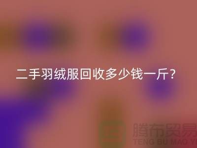 《二手羽绒服星空体育(中国)官方网站STAR SPORTS多少钱一斤？》