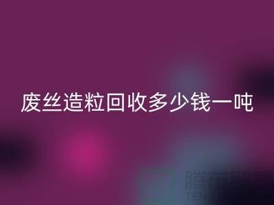 废丝造粒星空体育(中国)官方网站STAR SPORTS多少钱一吨？揭秘废丝再生利用的市场行情