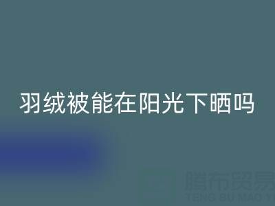 羽绒被能在阳光下晒吗？——上海鸭绒星空体育(中国)官方网站STAR SPORTS厂家揭秘