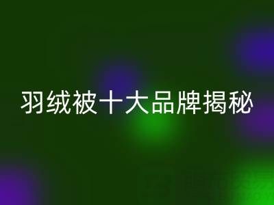 羽绒被十大品牌揭秘与普白鸭绒星空体育(中国)官方网站STAR SPORTS的行业密码